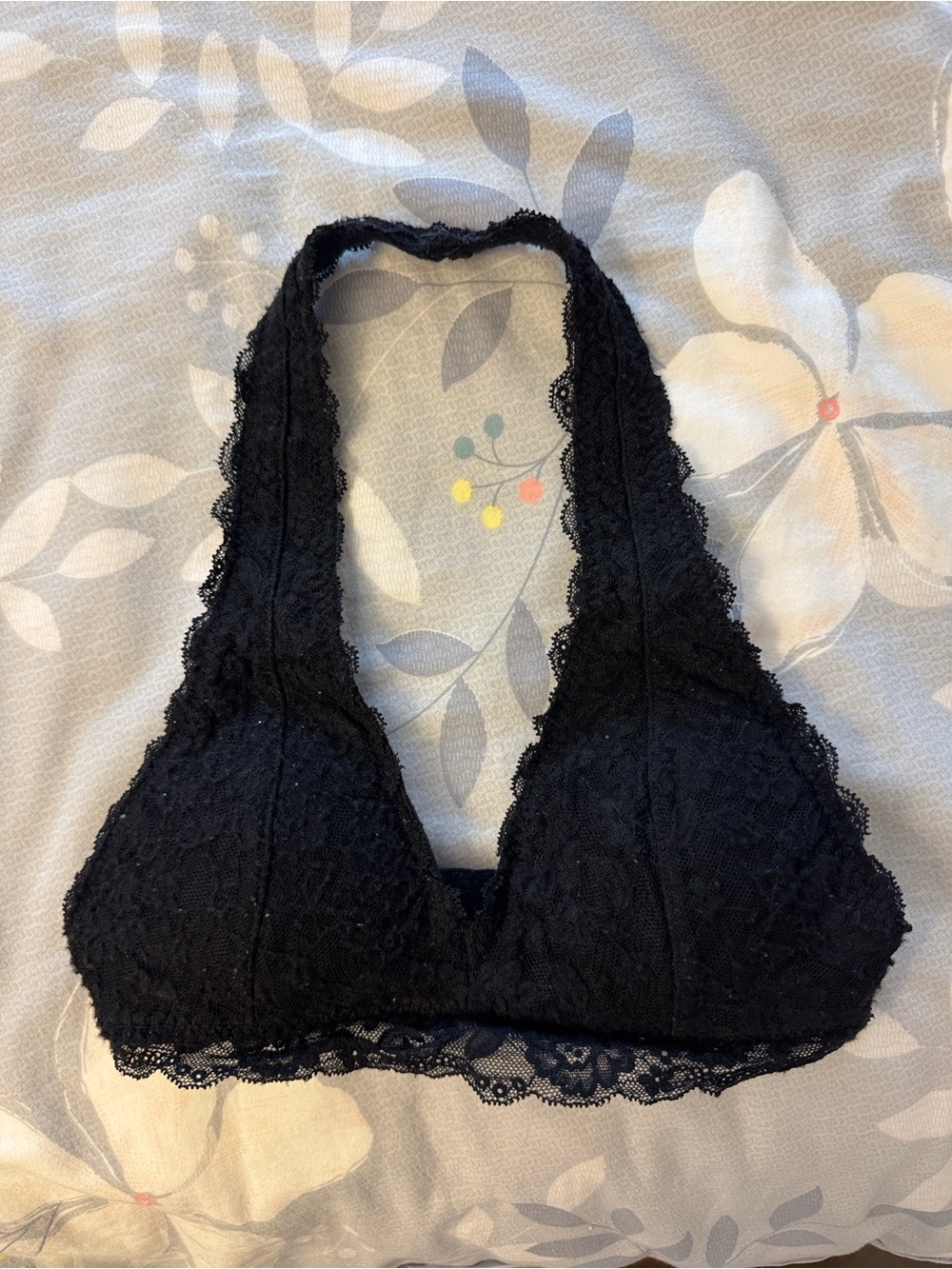 Black Laced Halter Bralette